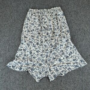Sunkissed Couture Boho Floral Shorts Womens Small White Blue Polyester‎ India